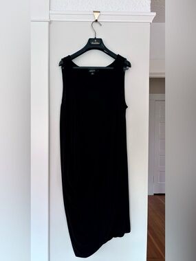 DKNY Black Sleeveless Asymmetrical Dress